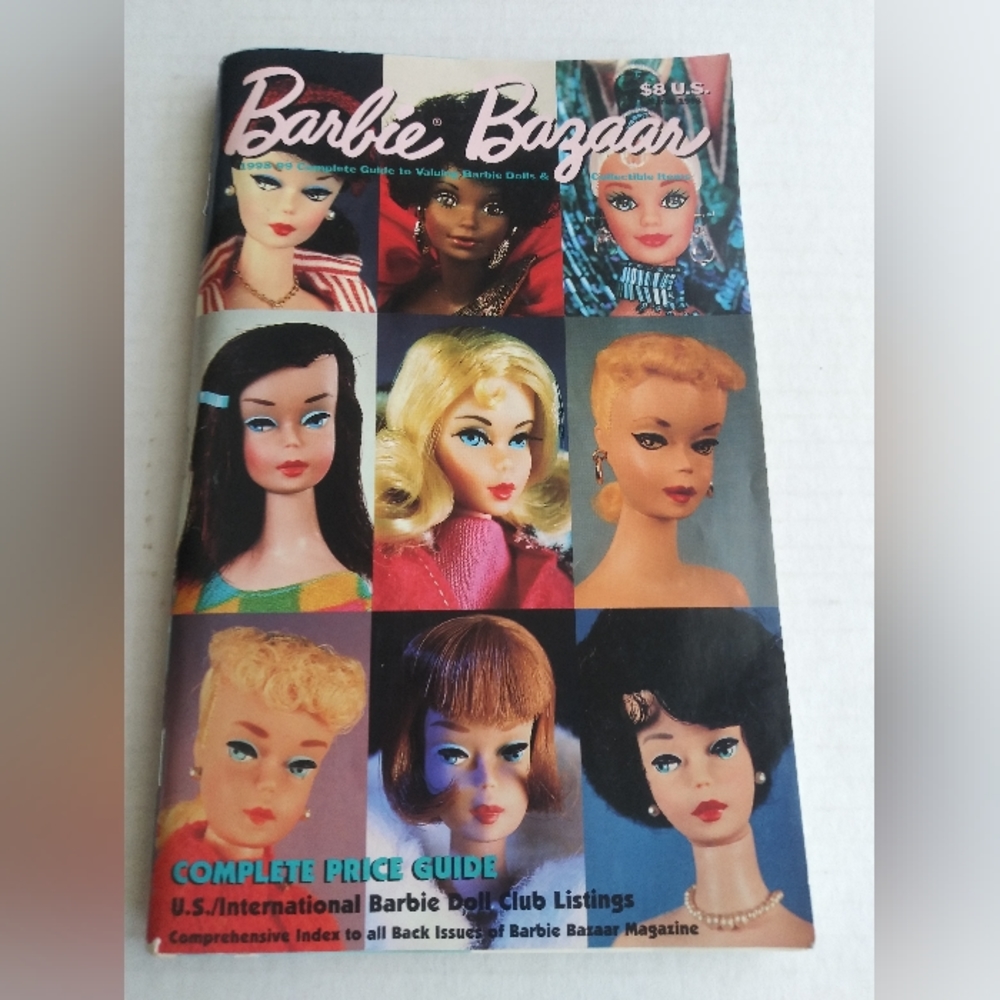 1998 Barbie Bazaar Magazine - Complete guide to Valuing Barbie Dolls